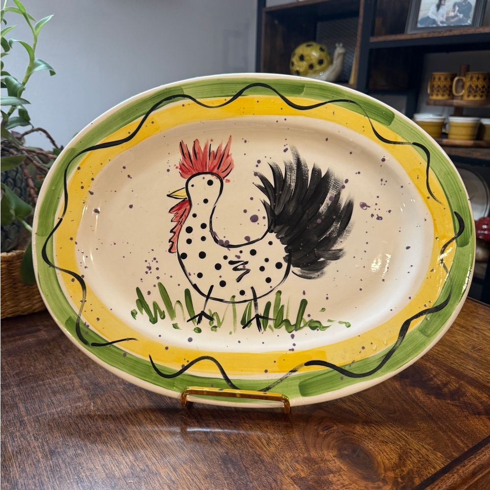Colorful Rooster Decorative Platter